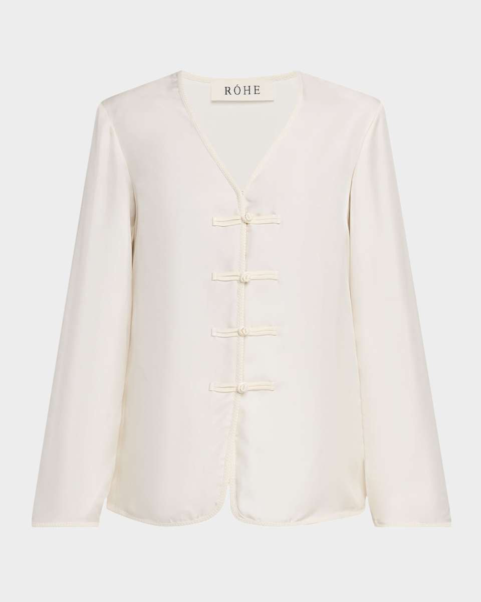 Silk Mandarin Closure Top